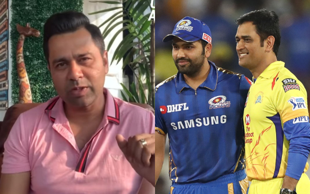Aakash Chopra, Rohit Sharma and MS Dhoni