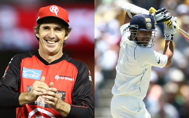 Brad Hogg and Sachin Tendulkar