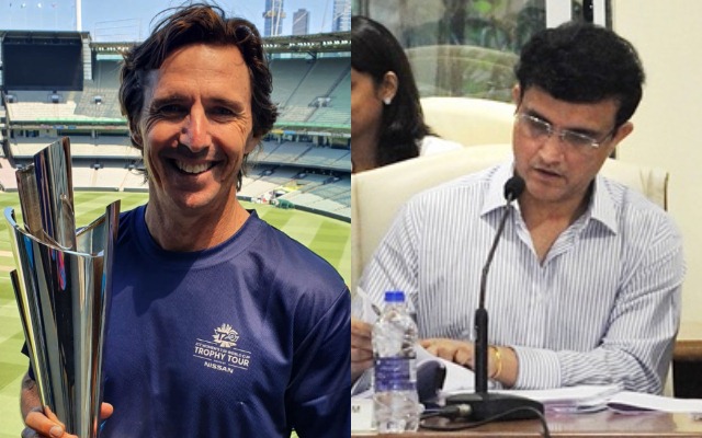 Brad Hogg and Sourav Ganguly