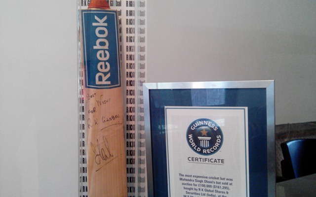 MS Dhoni's bat