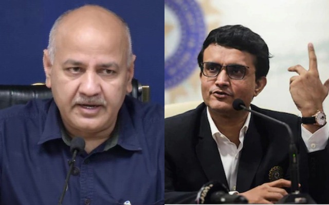 Manish Sisodia and Sourav Ganguly