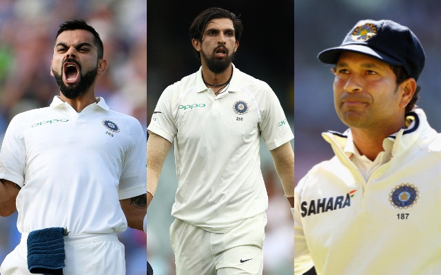 Virat Kohli, Ishant Sharma and Sachin Tendulkar