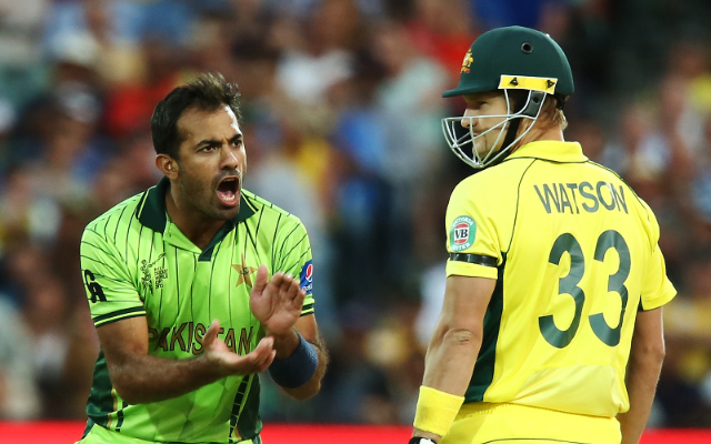 Wahab Riaz and Shane Watson