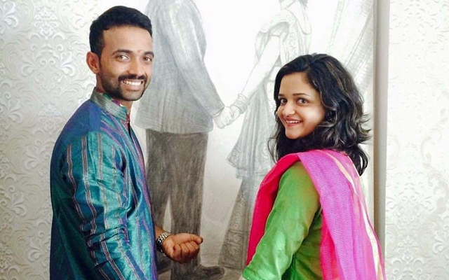 Ajinkya Rahane and his wife Radhika