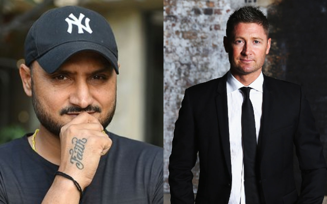 Harbhajan Singh and Michael Clarke