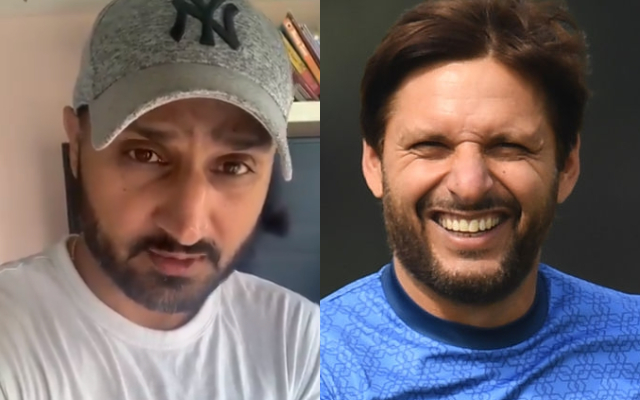 Harbhajan Singh and Shahid Afridi