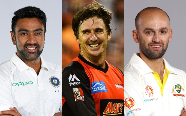 Ravi Ashwin, Brad Hogg and Nathan Lyon