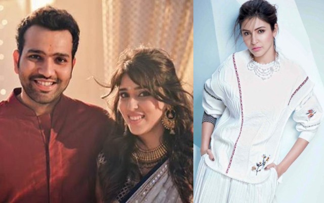 Rohit Sharma, Ritika Sajdeh and Anushka Sharma