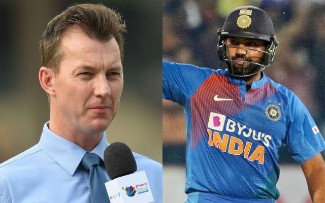 Brett Lee and Rohit Sharma