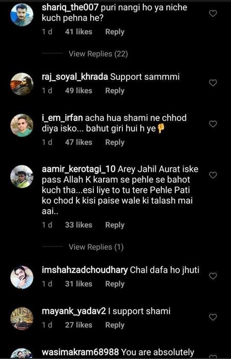 Comments on Hasin Jahan's post