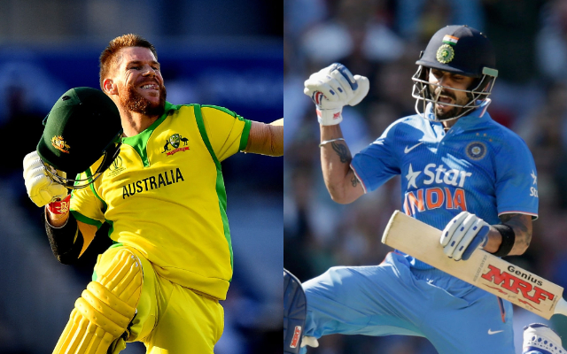 David Warner and Virat Kohli