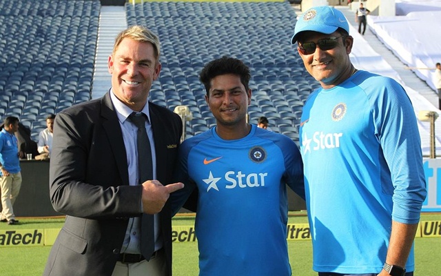 Kuldeep Yadav & Anil Kumble
