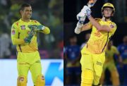 MS Dhoni and Mitchell Santner