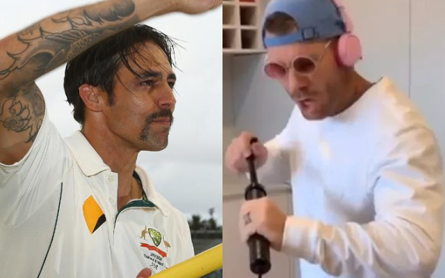 Mitchell Johnson and David Warner