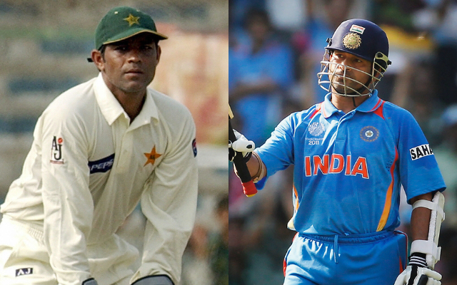 Rashid Latif and Sachin Tendulkar