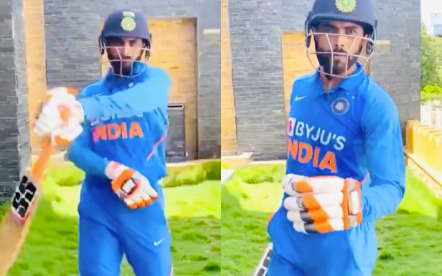 Ravindra Jadeja's sword celebration