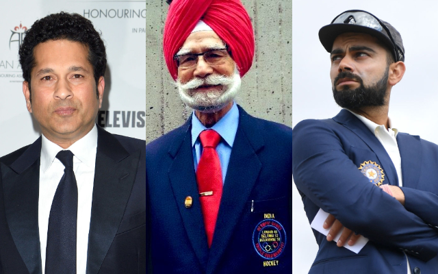 Sachin Tendulkar, Balbir Singh Sr and Virat Kohli