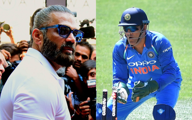 Suniel Shetty and MS Dhoni