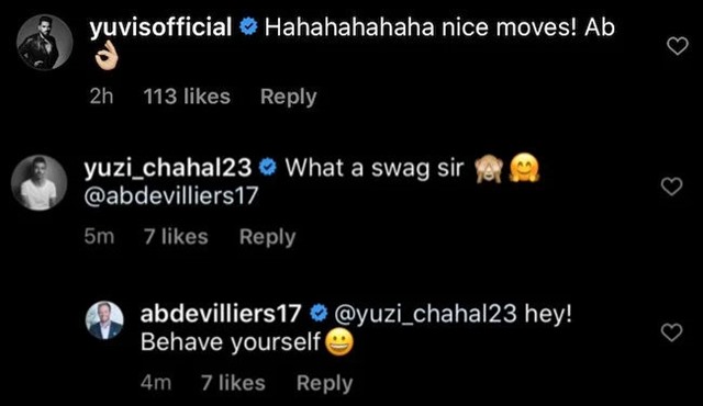 AB de Villiers' reply