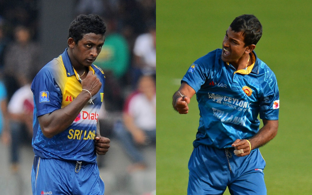 Ajantha Mendis and Nuwan Kulasekara