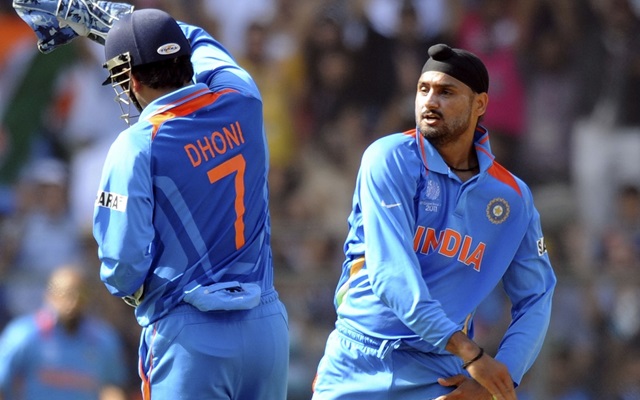 Harbhajan Singh and MS Dhoni