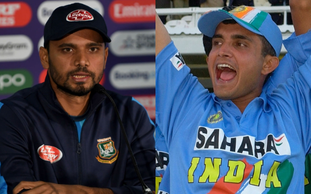 Mashrafe Mortaza and Sourav Ganguly