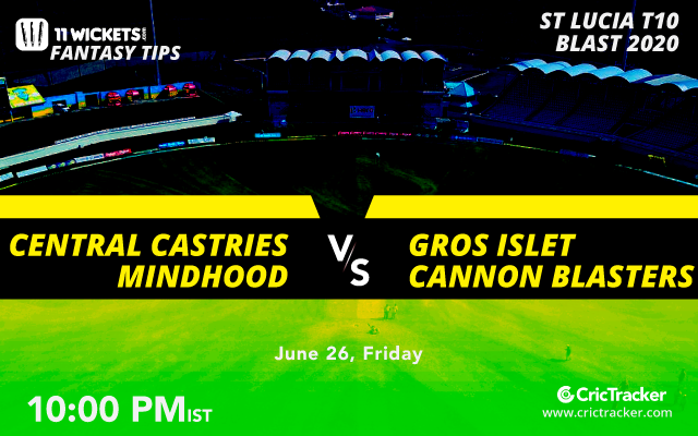 St.LuciaT10Blast-Match7-Central-Castries-Mindhood-vs-Gros-Islet-Cannon-Blasters-10.00PM