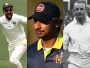 Virat Kohli, Kumar Sangakkara and Don Bradman