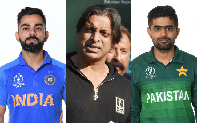 Virat Kohli, Shoaib Akhtar and Babar Azam