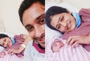 Ambati Rayudu, Viidya and their newborn baby