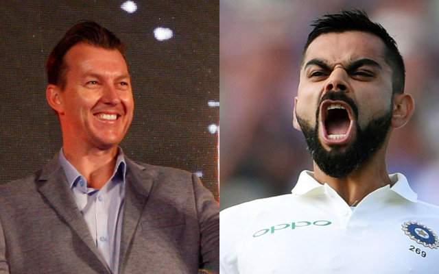Brett Lee and Virat Kohli