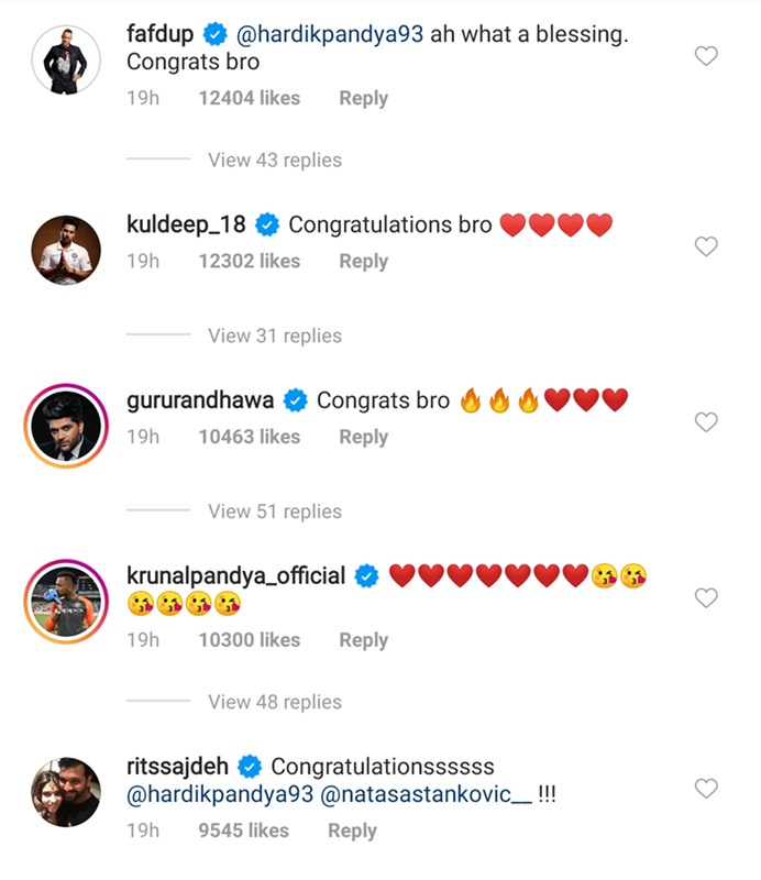 virat-kohli-and-other-cricketers-congratulate-hardik-pandya-and-natasa