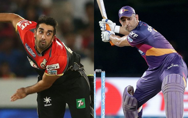 Tabraiz Shamsi and MS Dhoni