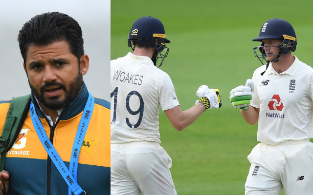 Azhar Ali, Chris Woakes and Jos Buttler