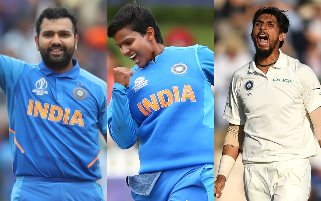 Rohit Sharma, Deepti Sharma and Ishant Sharma