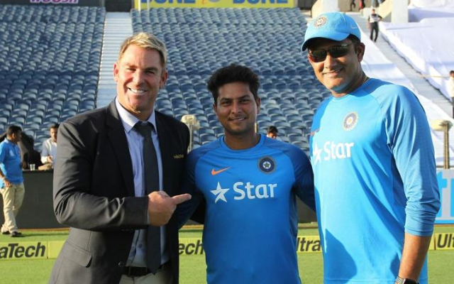 Shane Warne, Kuldeep Yadav and Anil Kumble