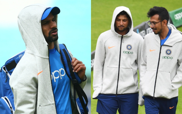 Shikhar Dhawan, Yuzvendra Chahal and Kuldeep Yadav