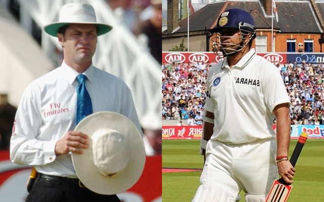 Simon Taufel and Sachin Tendulkar