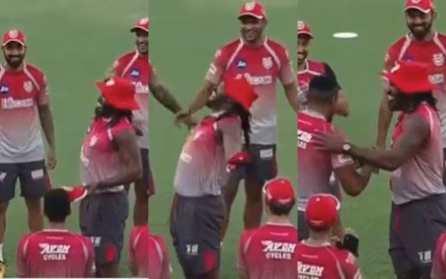 Chris Gayle and Sheldon Cottrell