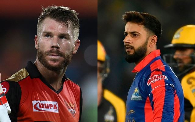 David Warner and Imad Wasim