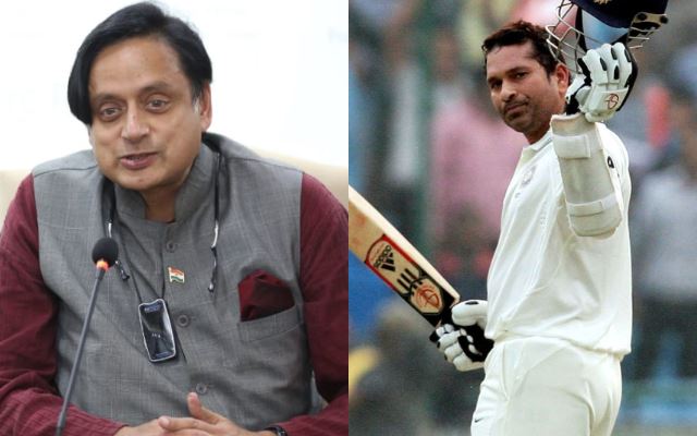 Shashi Tharoor and Sachin Tendulkar