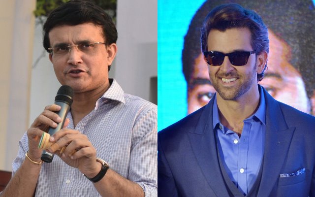 Sourav Ganguly and Hritik Roshan