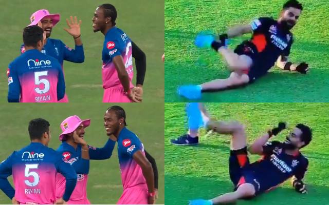 Jofra Archer and Virat Kohli