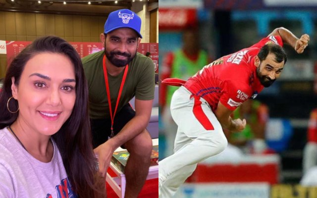 Preity Zinta and Mohammed Shami