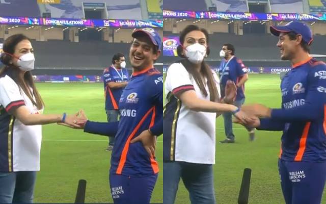 Quinton de Kock and Nita Ambani