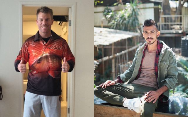 David Warner and Yuzvendra Chahal