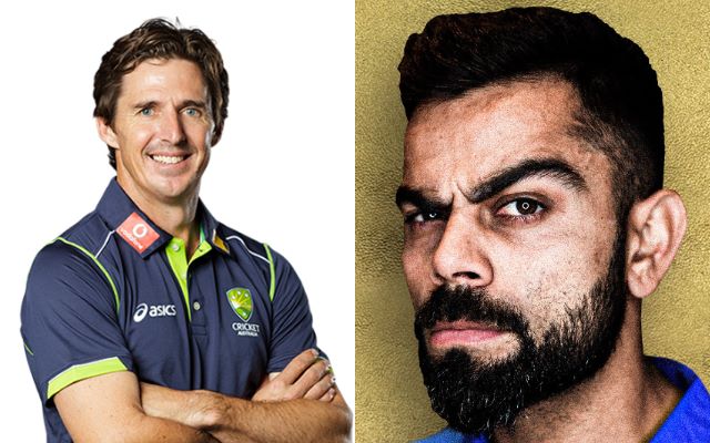Brad Hogg and Virat Kohli