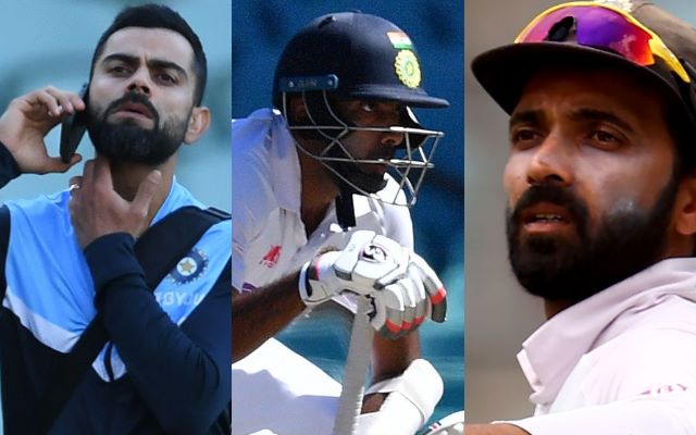 Virat Kohli, Ravichandran Ashwin and Ajinkya Rahane