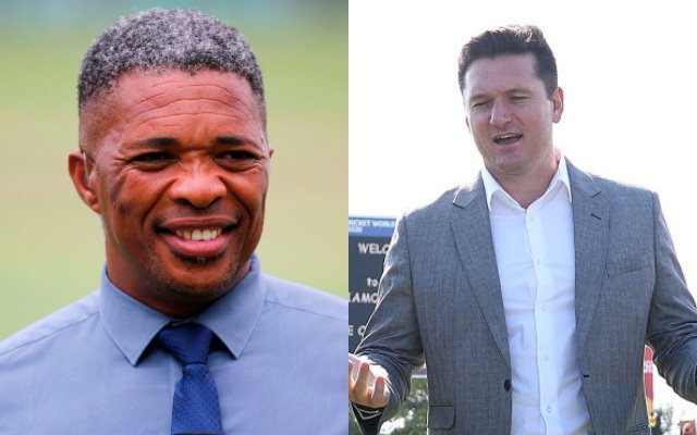 Makhaya Ntini and Graeme Smith