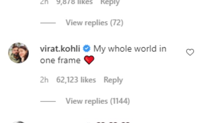 Virat Kohli's comment